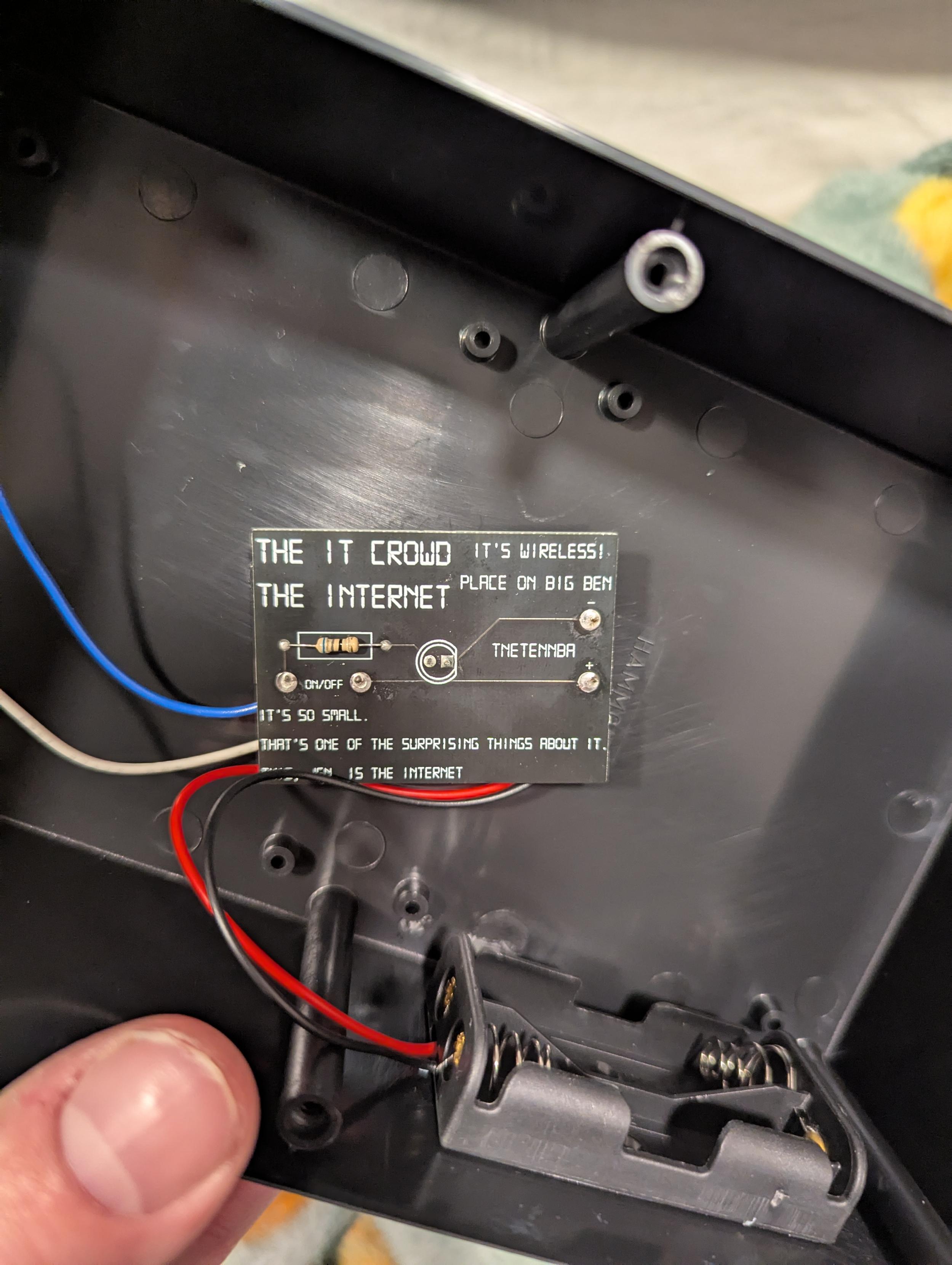 The internet box, IT Crowd. Box opened up. The internet box, IT Crowd. Box opened up.