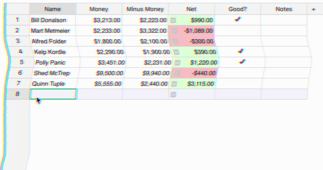 A demonstration of focus mode, viewing a spreadsheet one cell at a time. Full disclosure: not a real feature, it is pretty hard to understand anything when you just see one cell. Posted April 1.