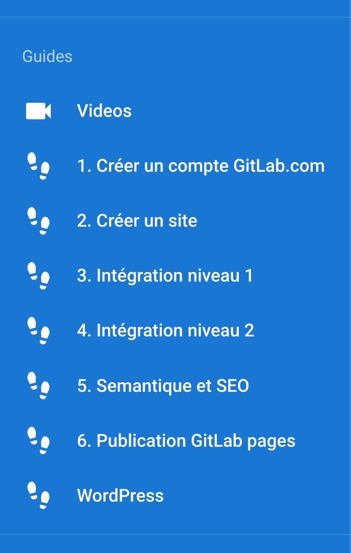 La liste des tutos en français sur docs.silex.me