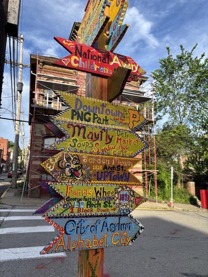 A painted sign
