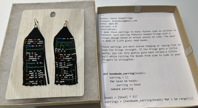 Photo of fringe beaded earrings