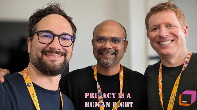 Paolo, Kushal and Will taking a selfie 