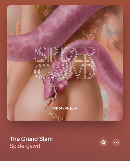 Screenshot of the album artwork for spidergawd's new song "the grand slam"