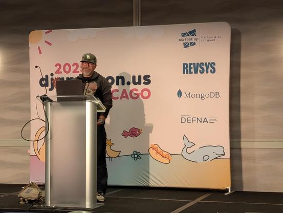 Speaker on stage
