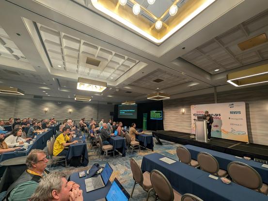 Speaker on stage
