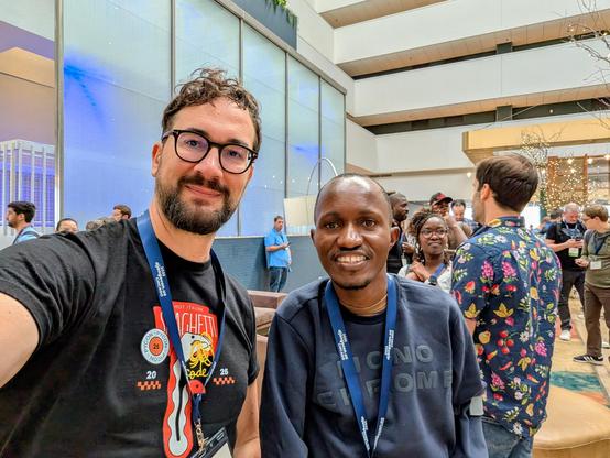 People taking a selfie