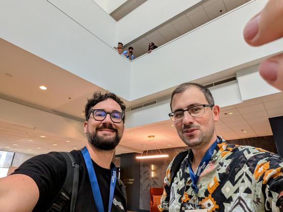 People taking a selfie