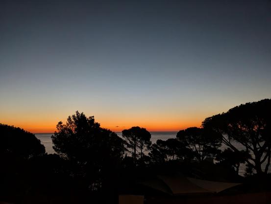 Sunset in the Mediterranean sea