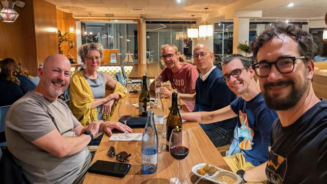 People drinking wine