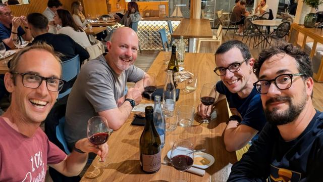 People drinking wine 