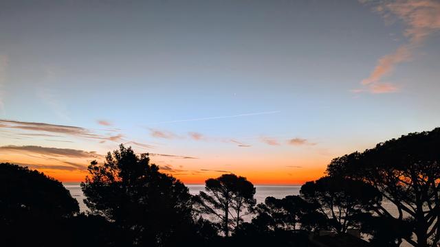 Sunset on the sea