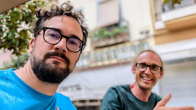 Paolo and Carlton in Palafrugell