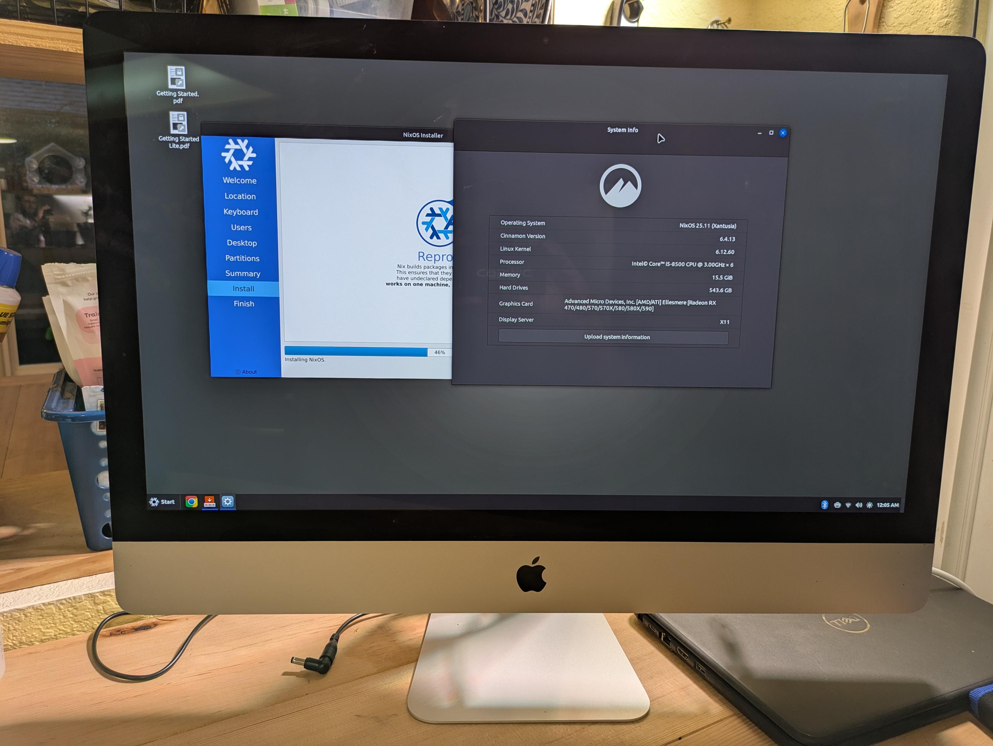 27" iMac running the Nixbook installer