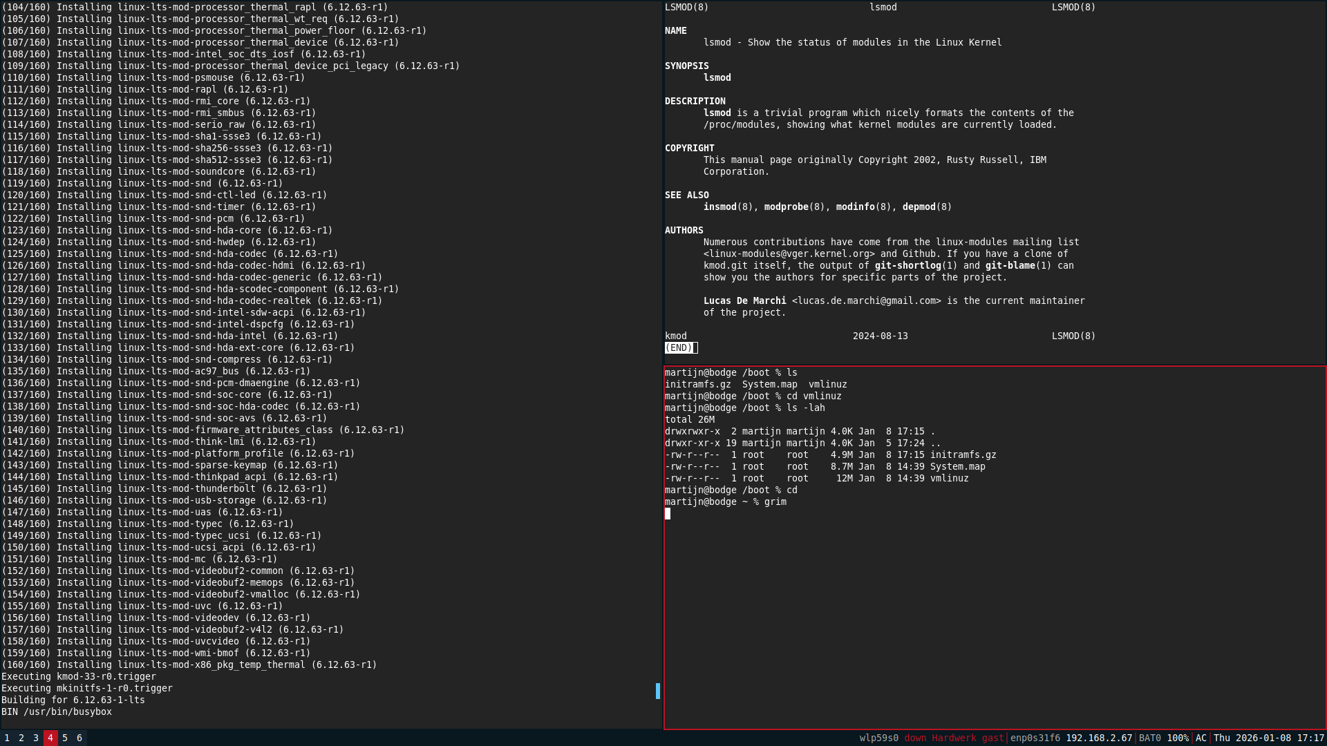 apk installing kernel modules