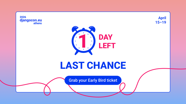 Only one day left to secure your early bird ticket! 