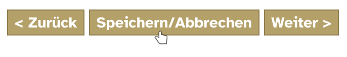 drei buttons, Zurück, Speichern/Abbrechen, Weiter