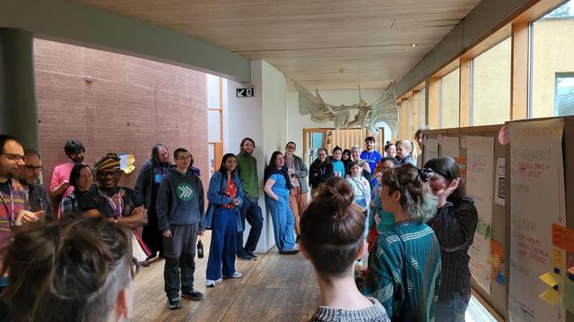 the group at morning standup