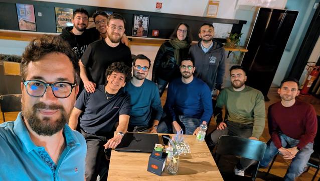 Selfie taken at the end of my Django talk in Lecce, with the local community. 