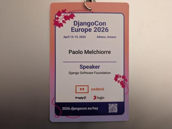 My conference badge