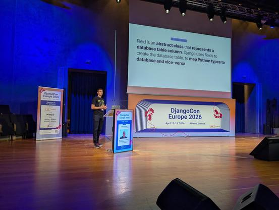 Speaker on stage 