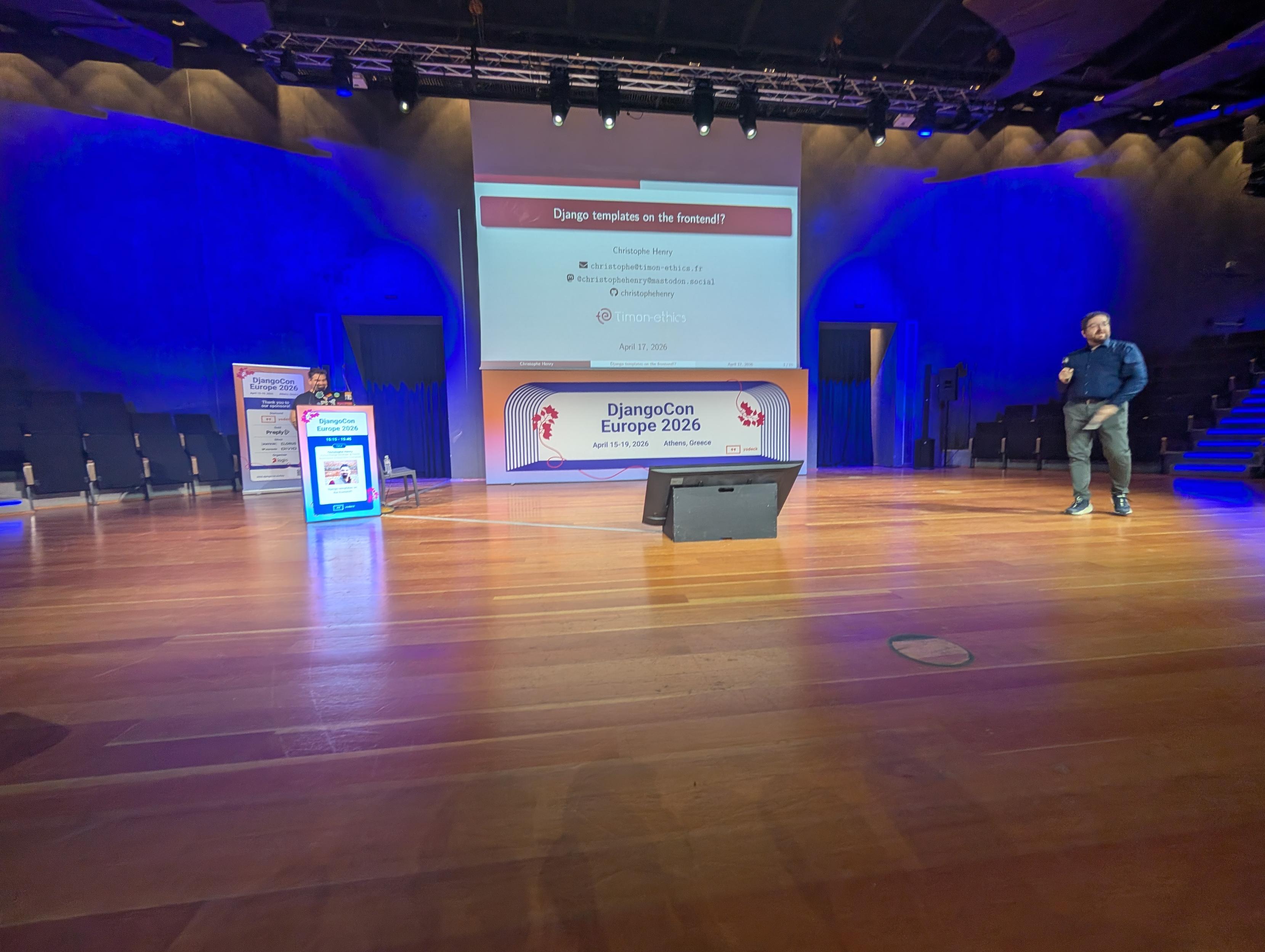 Speaker on stage 