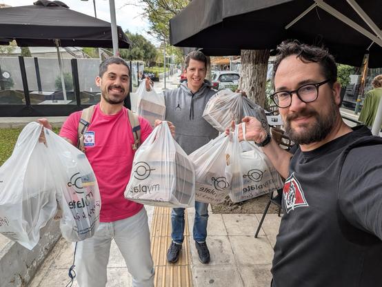People carrying food