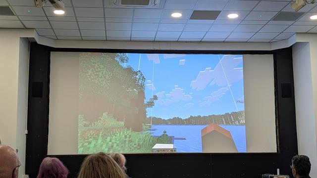 Minecraft version of the same image, created by Michael. Very similar but more blocky.