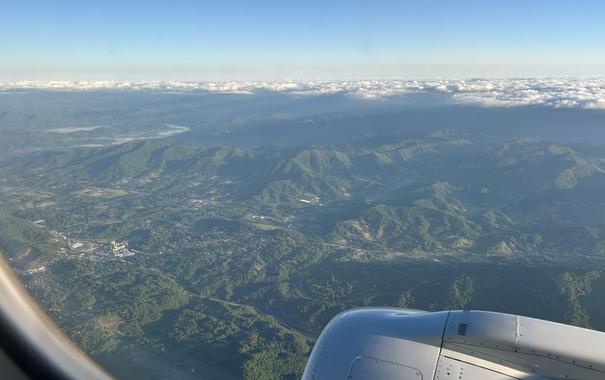 Mountains near Asheville NC from plane