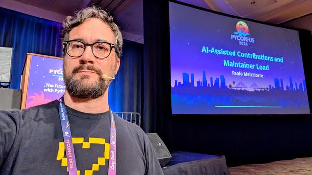 Selfie of me before the talk