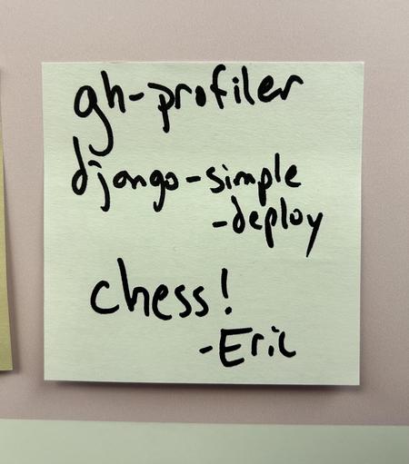 post-it from sprints board