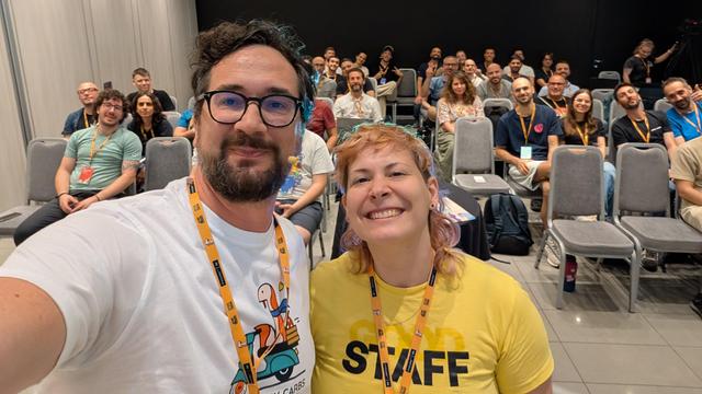 Selfie with my talk manager and talk attendees 