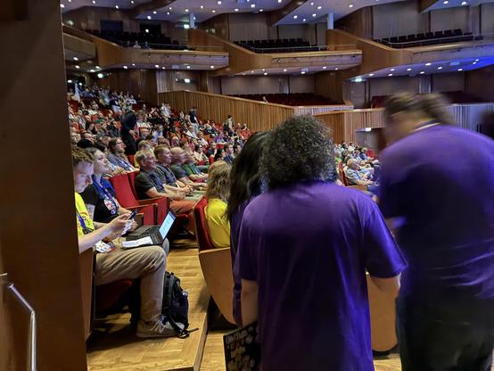 behind the scenes shot at EuroPython