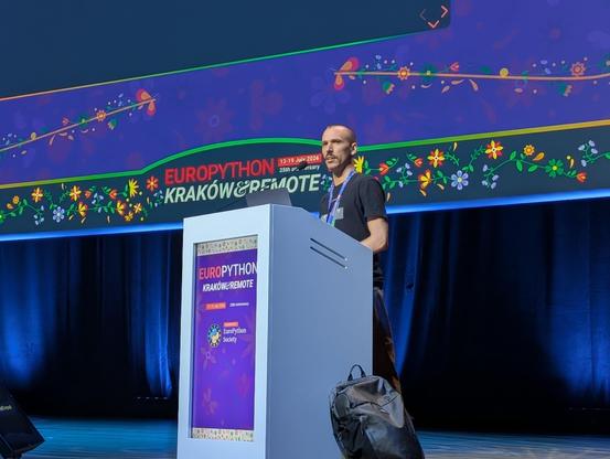 Speaker on stage