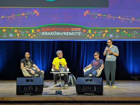 People on stage