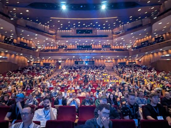People on stage
