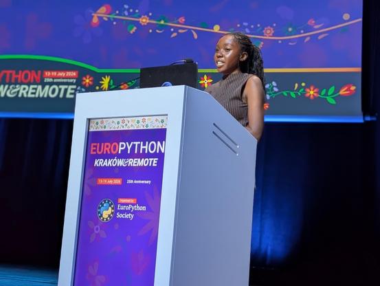 Speaker on stage 