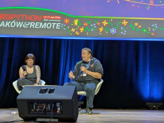 People on stage