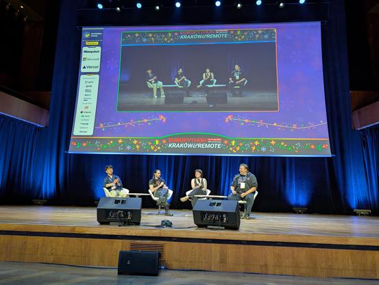 People on stage