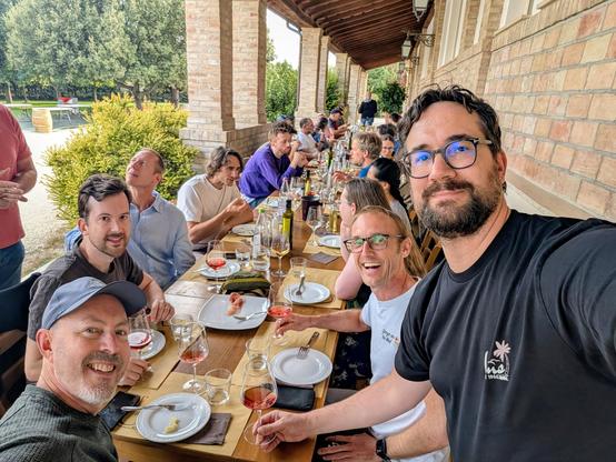 People tasting wine