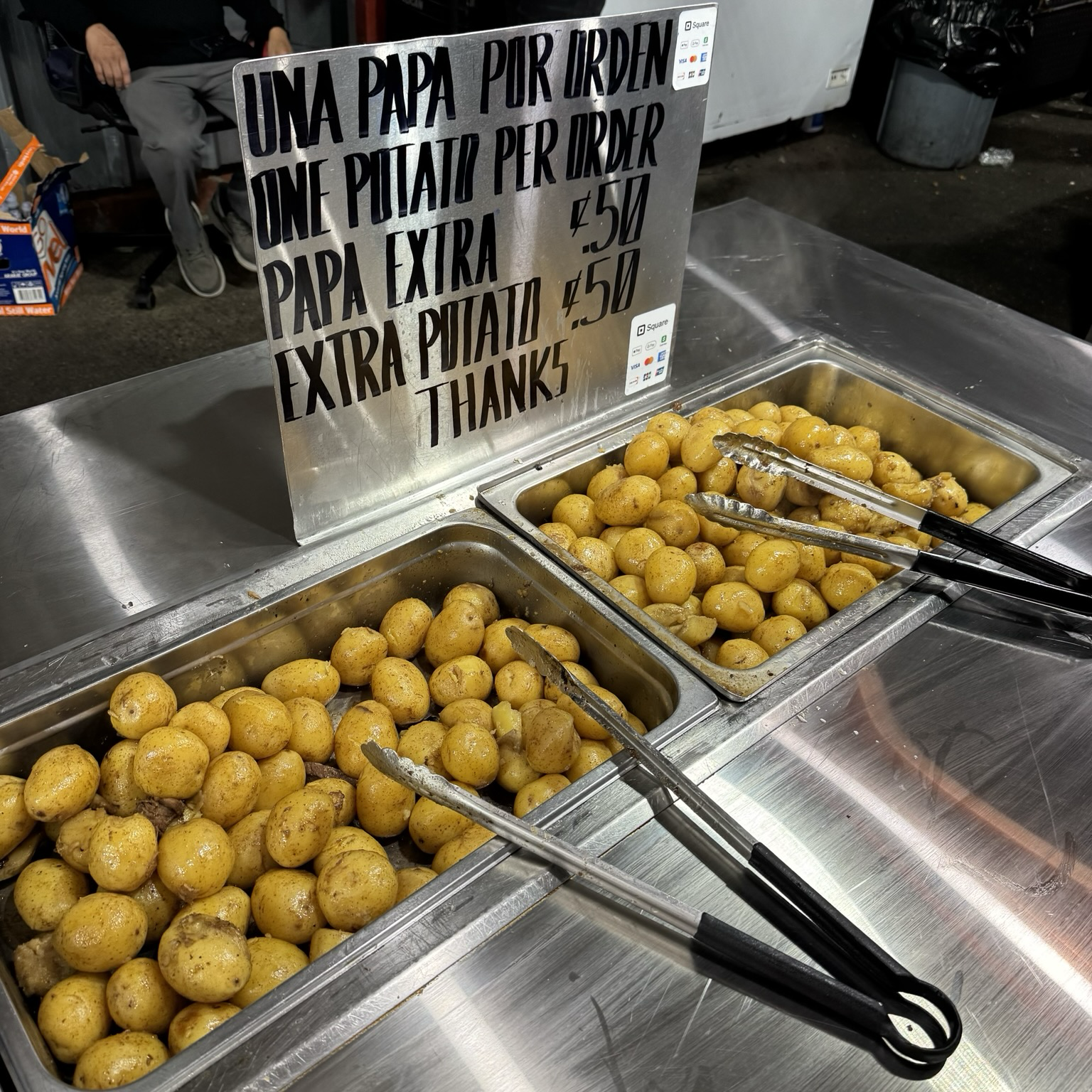 complementary potatoes at Tacos LA 26!