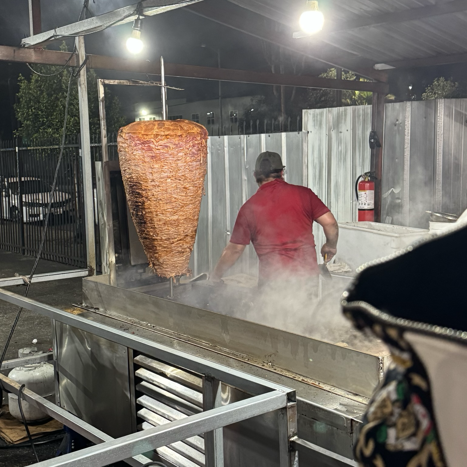 enormous al pastor trompo at Tacos LA 26!