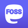 Mastodon hosted on fosstodon.org logo
